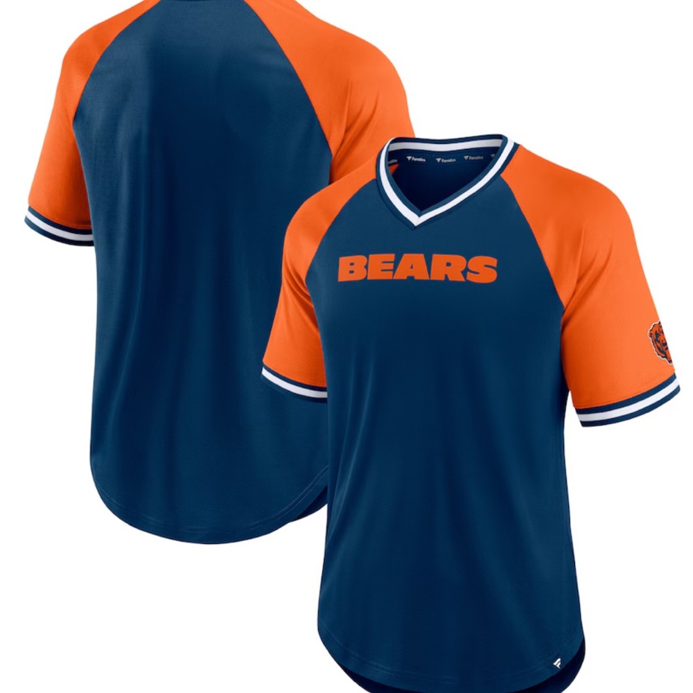 Fanatics Chicago Bears shirts‎ Blue jersey women’s 2XL Raglan T-Shirt like new
